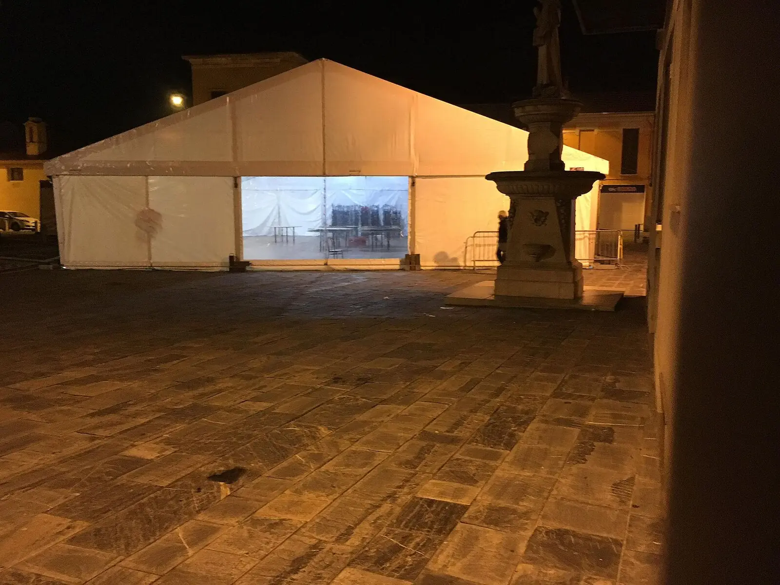 Copertura per mercatini ed evento enogastronomico